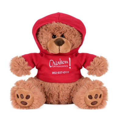 Plush Bear w/ Embroidered Paws and Hoodie